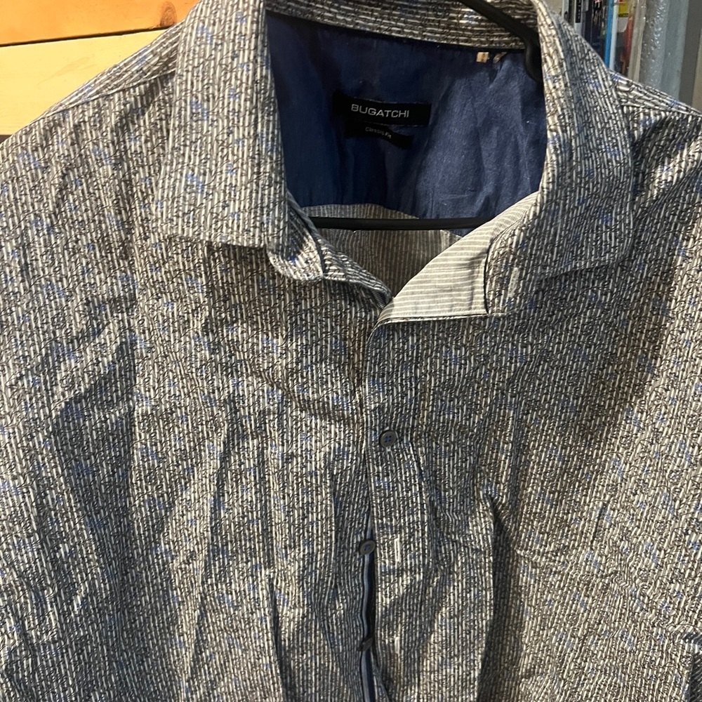 Bugatchi Classic Fit Blue Shirt